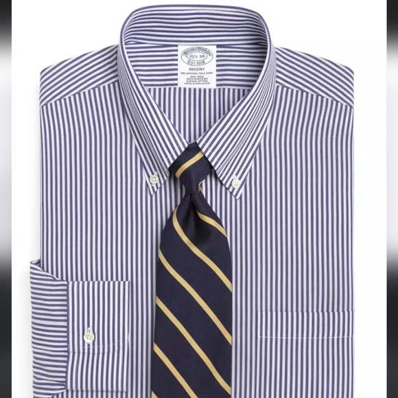 BROOKS BROTHERS - Regnant Striped Dress Shirt - Picture 3 of 12